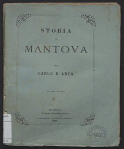 Studi intorno al municipio di Mantova dall'origine di questa fino all'anno 1863 ai quali fanno seguito documenti inediti e rari / per Carlo D'Arco - V. 5