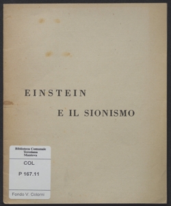 Einstein e il sionismo
