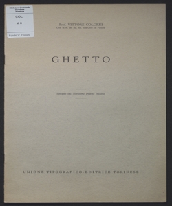 Ghetto / Vittore Colorni