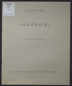 Gazaga / Vittore Colorni