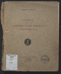 Storia della letteratura ebraica postbiblica / Umberto Cassuto