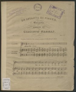 Un istante di piacer : barcarola / musica di Giacinto Marras