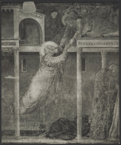 Affresco - Storie di S. Giovanni Evangelista - Ascensione di S. Giovanni - Giotto - Firenze - Chiesa di Santa Croce - Cappella Peruzzi