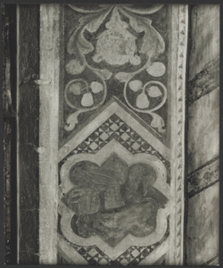 Affresco - Storie di S. Giovanni Battista e S. Giovanni Evangelista - Motivo decorativo - Giotto - Firenze - Chiesa di Santa Croce - Cappella Peruzzi