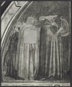 Affresco - Storie di S. Giovanni Battista - Annuncio a Zaccaria - Giotto - Firenze - Chiesa di Santa Croce - Cappella Peruzzi