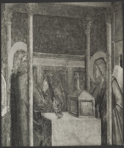 Affresco - Storie di S. Giovanni Battista - Annuncio a Zaccaria - Giotto - Firenze - Chiesa di Santa Croce - Cappella Peruzzi