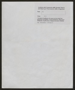 074 - Scritture di affittanze di acqua nei Bocchetti San Bernardo Travagliato, Cascata Molinetti, all'incontro Molinetti, Ciopetto sic, Campassi incontro Finiletti, Pero col mezzo miglio, Pero da mezzo, Pero da basso e Campassi